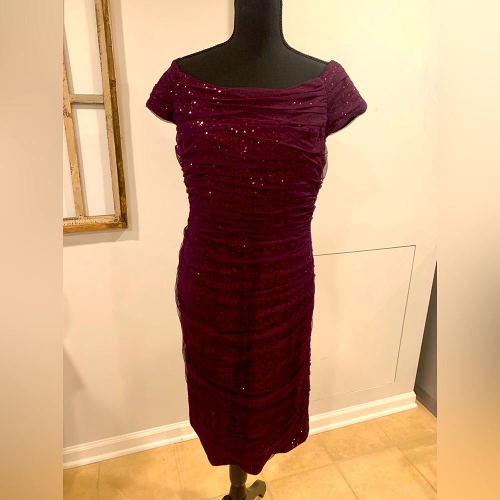 Elegant burgundy dress